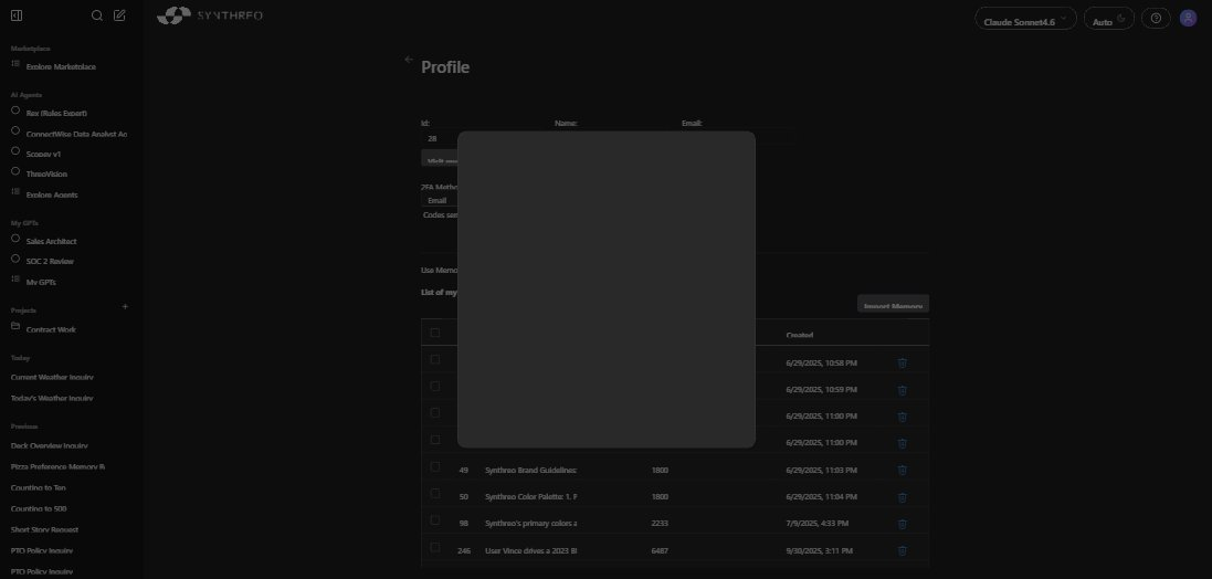 ThreoAI Import Memory dialog showing the two-step process to migrate memories from another AI assistant
